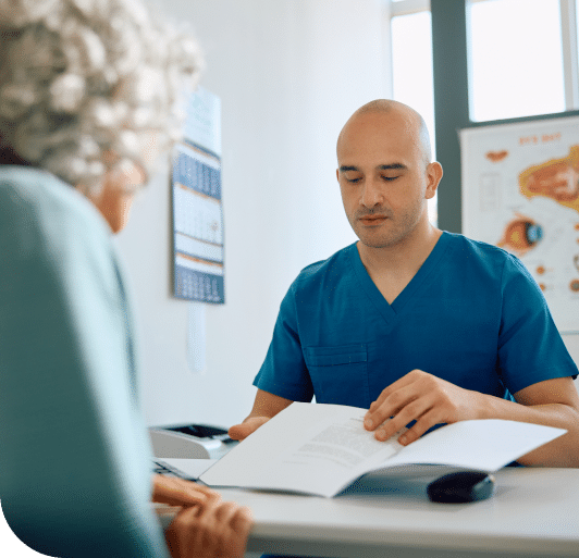 patient en consultation générale au centre neovision à Liège