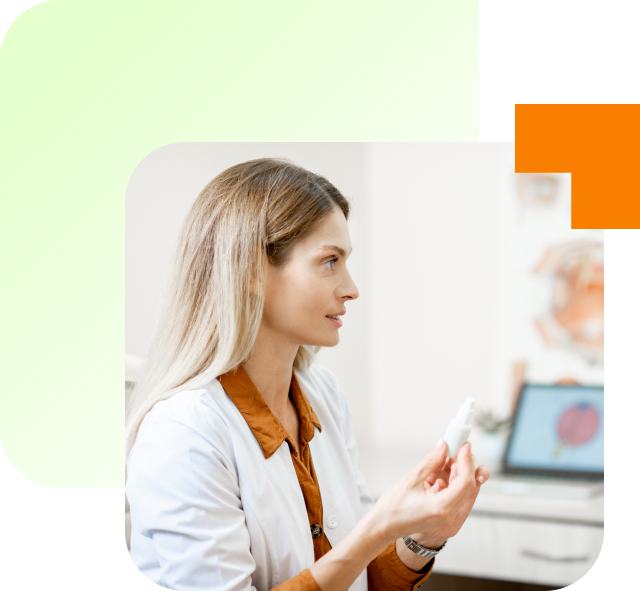 Ophtalmologue expliquant une opération pour la correction du strabisme