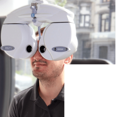 Patient au centre ophtalmologique neovision (Liège)